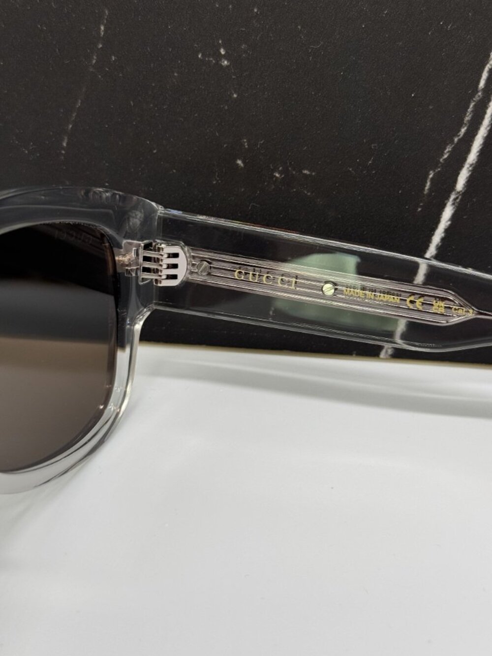 NEW GUCCI GG1517S 006 CLEAR BROWN MEN SUNGLASSES GUCCI - Picture 9 of 10